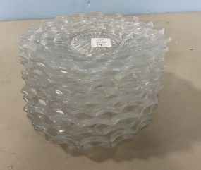 9 Fostoria American Clear Plates