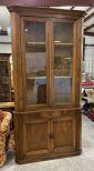 Large Oak Antique Corner Cabinet