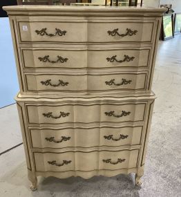 French Provincial Regency White Chest on Chest