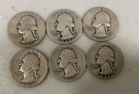 1930's-40's Silver Quarters