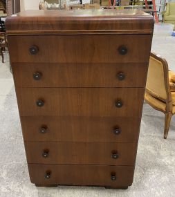 Fashion Flow Co. 1930's Walnut Chest of Drawers
