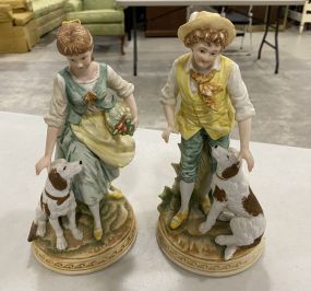 Pair of Ethan Allen Porcelain Figurines