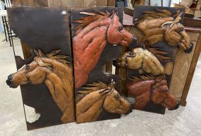 Three Decorative Horse Panels