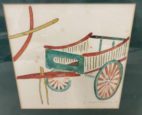 Laurel Schoolar Wagon Watercolor