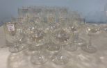 Group of Opalescent Glass Stemware