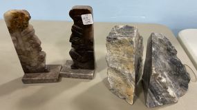 Two Pair of Stone Bookends