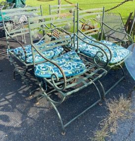Four Grapevine Metal Outdoor Chairs