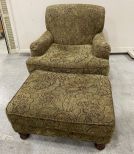 Craftmaster Upholstered Chair and Ottoman