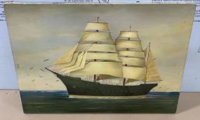 Ship Painting by Leslie