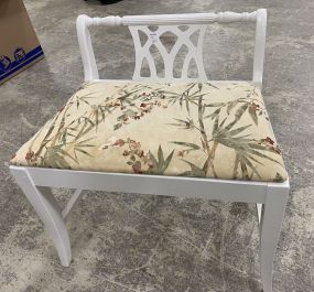 Painted White Vanity Stool