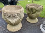 Pair of Concrete Outdoor Planters