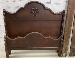Antique 1900's Oak Full Size Bed