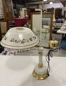 White Vintage Tole Desk Lamp