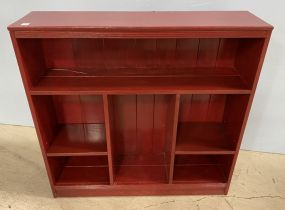 Red Painted Bookcase