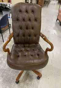 Leather Tufted Desk Chair