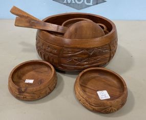 Wood Salad Set