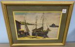 W. J. Wilson Sailboat Watercolor