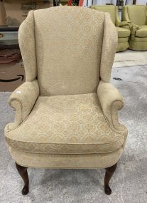 Queen Anne Upholstered Wing Chair