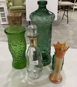 Grape Pressed Glass Jars and Vases