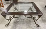 Modern Metal Base Coffee Table