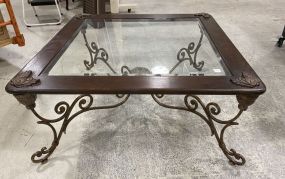 Modern Metal Base Coffee Table