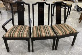 Three Oriental Style Dining Chairs