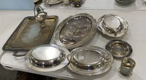 Group of Silver Plate Serving Pieces