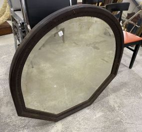 Vintage Wood Framed Shell Shaped Mirror