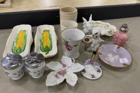 Porcelain Vases, Dishes, Figurine, and Coddlers
