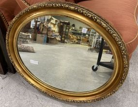 Gold Gilt Framed Oval Mirror