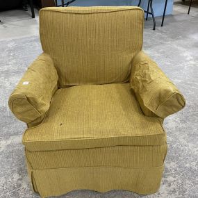 Gold Upholstered Armchair