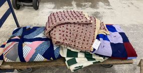 Four Vintage Hand Crafted Quilts