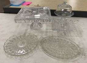 Lot of Glass Serving Pieces