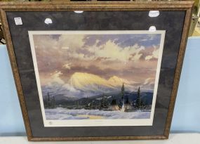 Signed Thomas Kinkade Print 