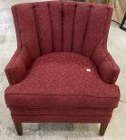 Red Upholstered Arm Chair