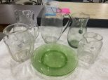 Group of Clear Glass Pitchers