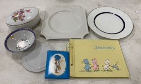 Porcelain Platter, Plate, Trinket, Bowl and Snapshots Book
