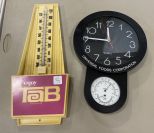 Vintage Tab Thermometer and UFC clock
