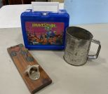 Bravestar Lunchbox, Sifter, and Bottle Opener