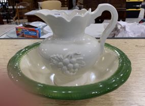 Porcelain Wash Bowl and Pitcher