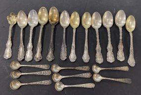 Sterling Demitasse Spoons and Sterling Salt Spoons
