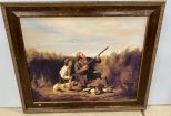 Giclee Print on Board Hunt Scene