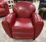 Red Vinyl Arm Chair