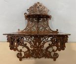 Ornate Wood Carved Wall Shelf