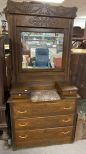 Antique Victorian Style Oak Dresser