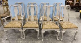Eight Queen Anne Painted Dining Chairs
