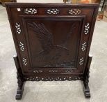 Reproduction Oriental Style Wood Divider Screen