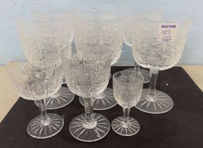 9 Etched Crystal Stems