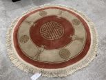 Chinese High Pile Round Rug 4'9