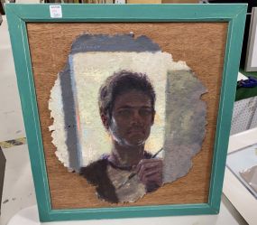 Paper Art Portrait Painting of Man by Jerrod